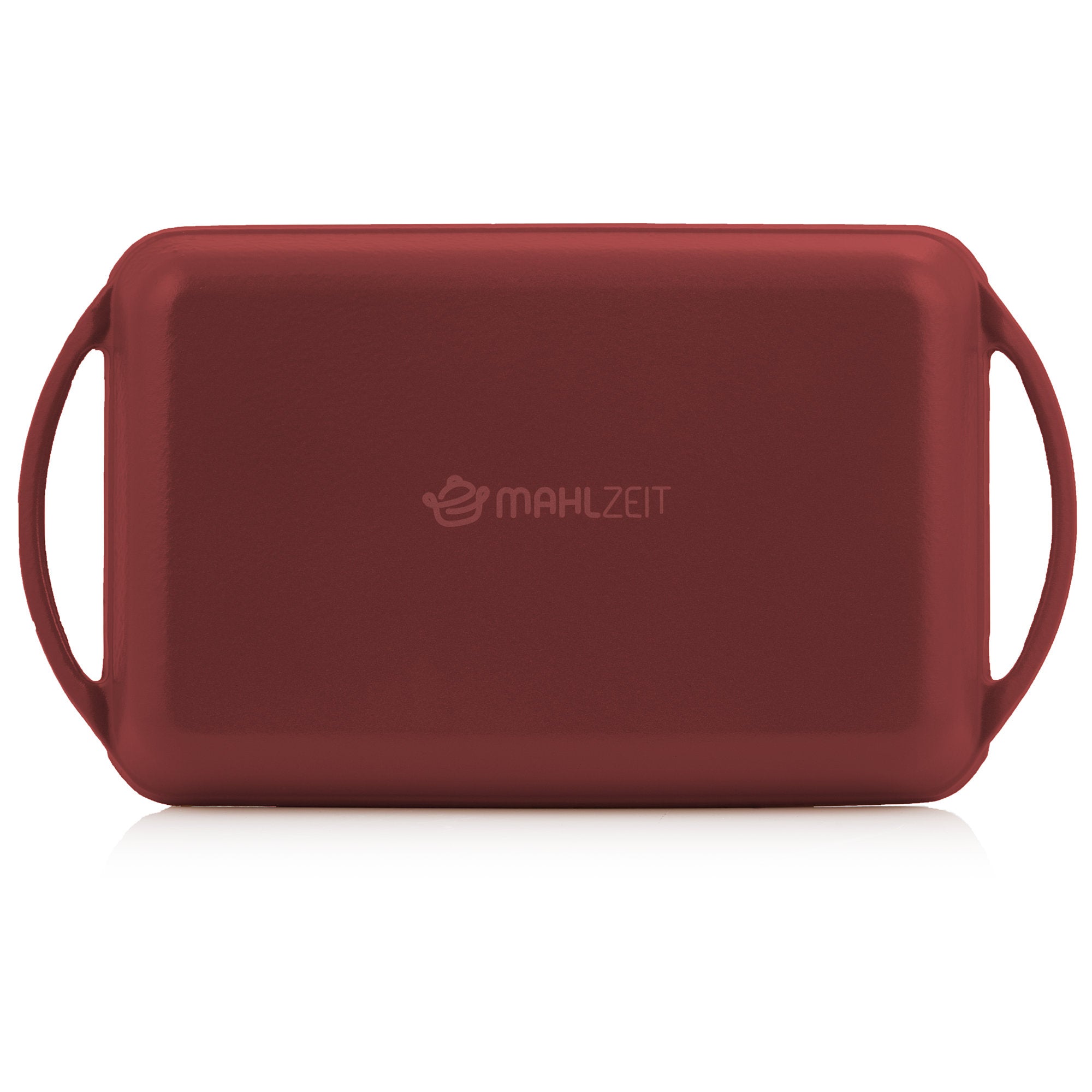 Griddle plate, 39.5 x 22 x 3.5 cm, cast iron, enamelled, including two handles