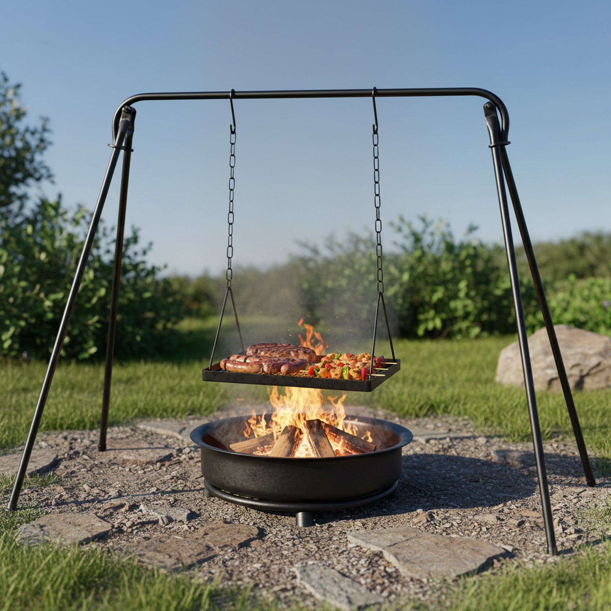 Ensemble de balançoire pour barbecue, 10 pièces, comprenant 8 crochets