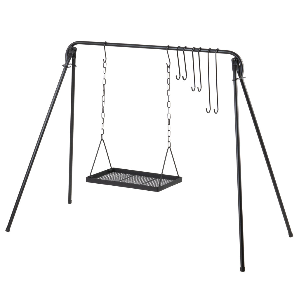 Grill swing set, 10 pieces, including 8 hooks