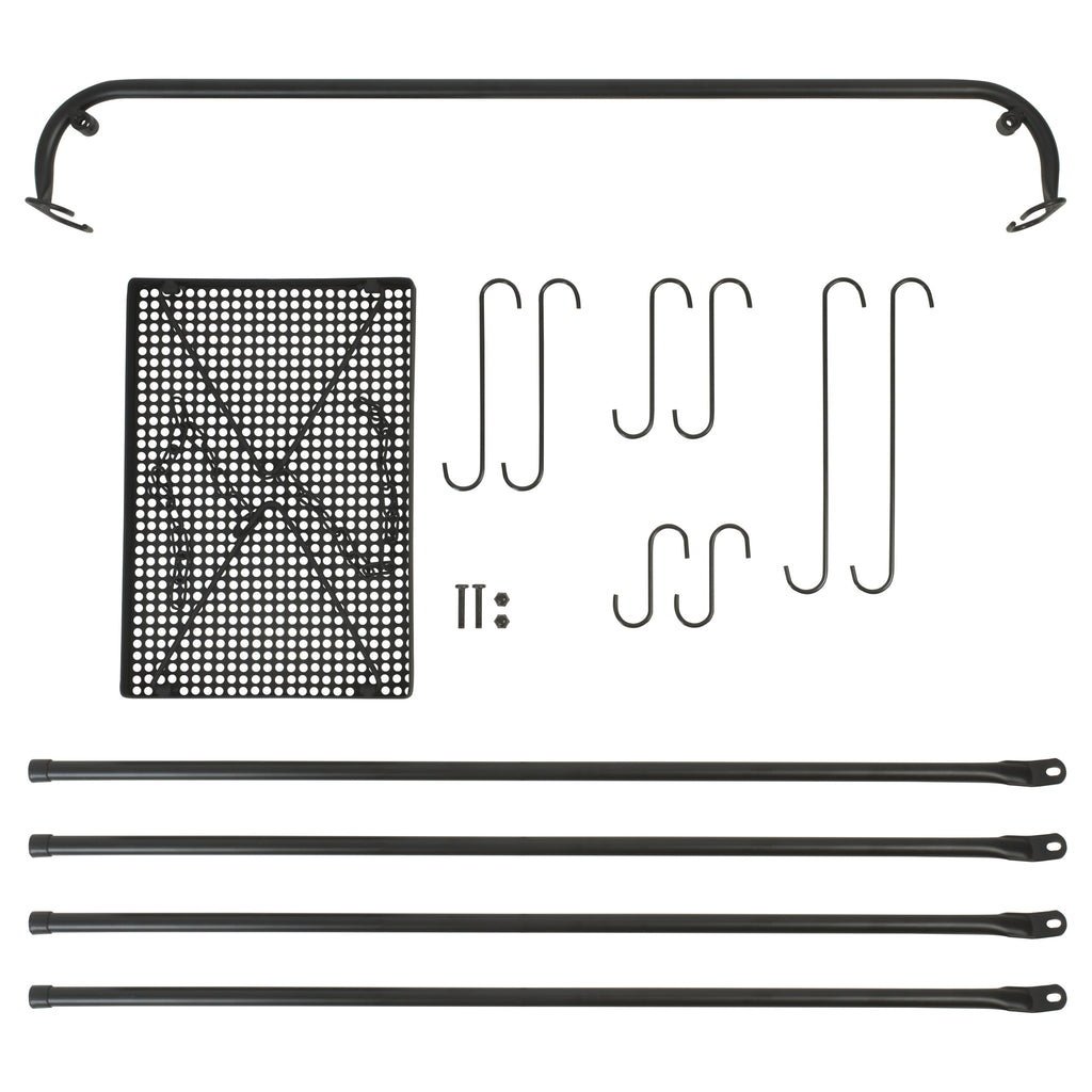 Grill swing set, 10 pieces, including 8 hooks