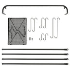 Ensemble de balançoire pour barbecue, 10 pièces, comprenant 8 crochets