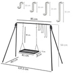 Ensemble de balançoire pour barbecue, 10 pièces, comprenant 8 crochets