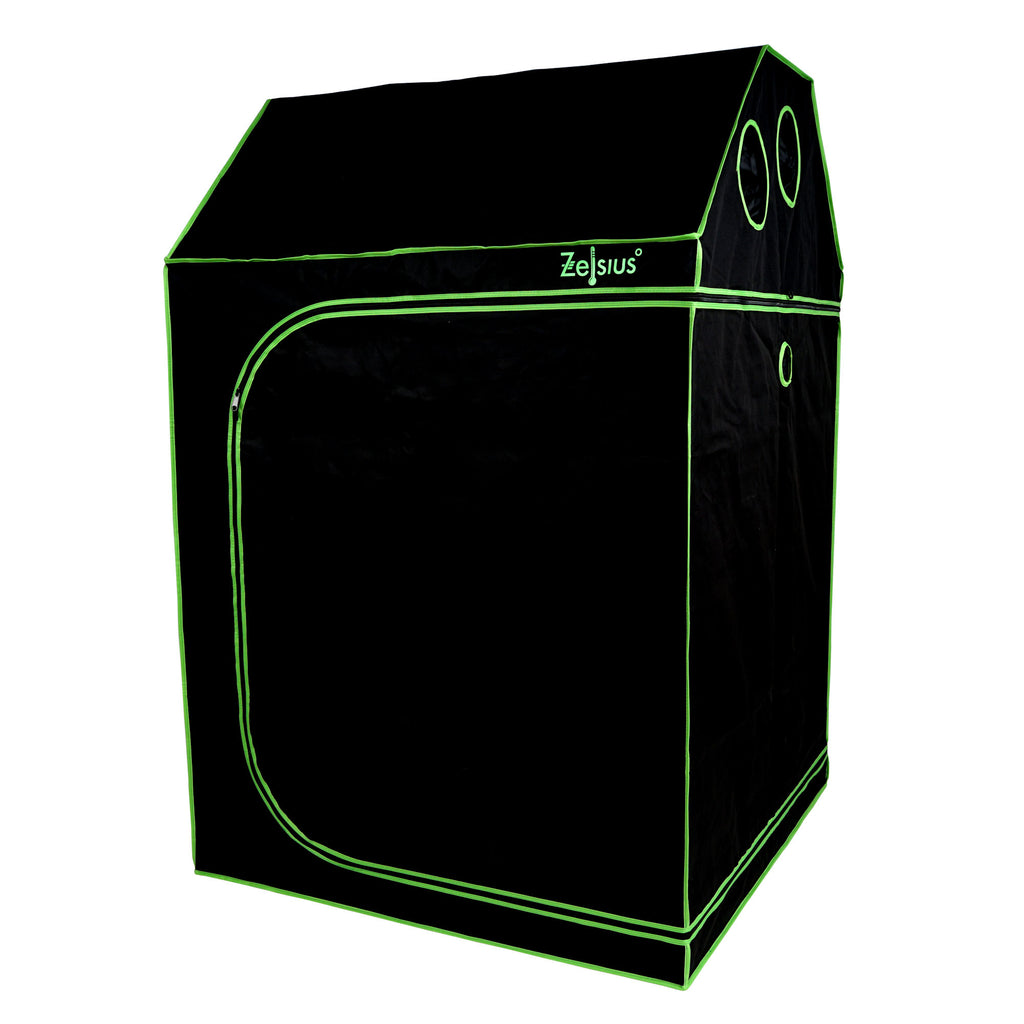 Zuchtzelt, 120 x 120 x 180 cm, schwarz/grün, Pflanzenzucht Indoor