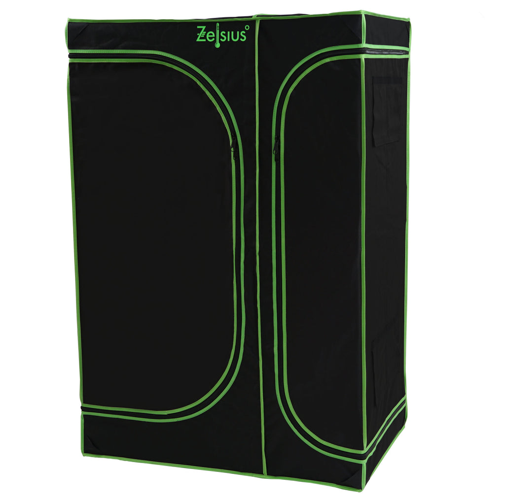 Tente de culture, 160 x 120 x 205 cm, noir/vert, pour la culture de plantes d'intérieur