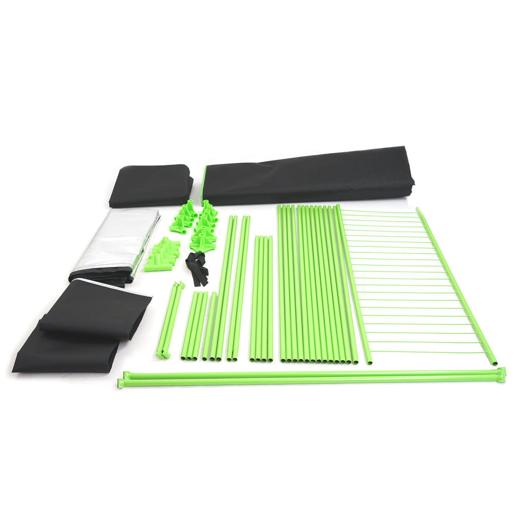 Tente de culture, 160 x 120 x 205 cm, noir/vert, pour la culture de plantes d'intérieur