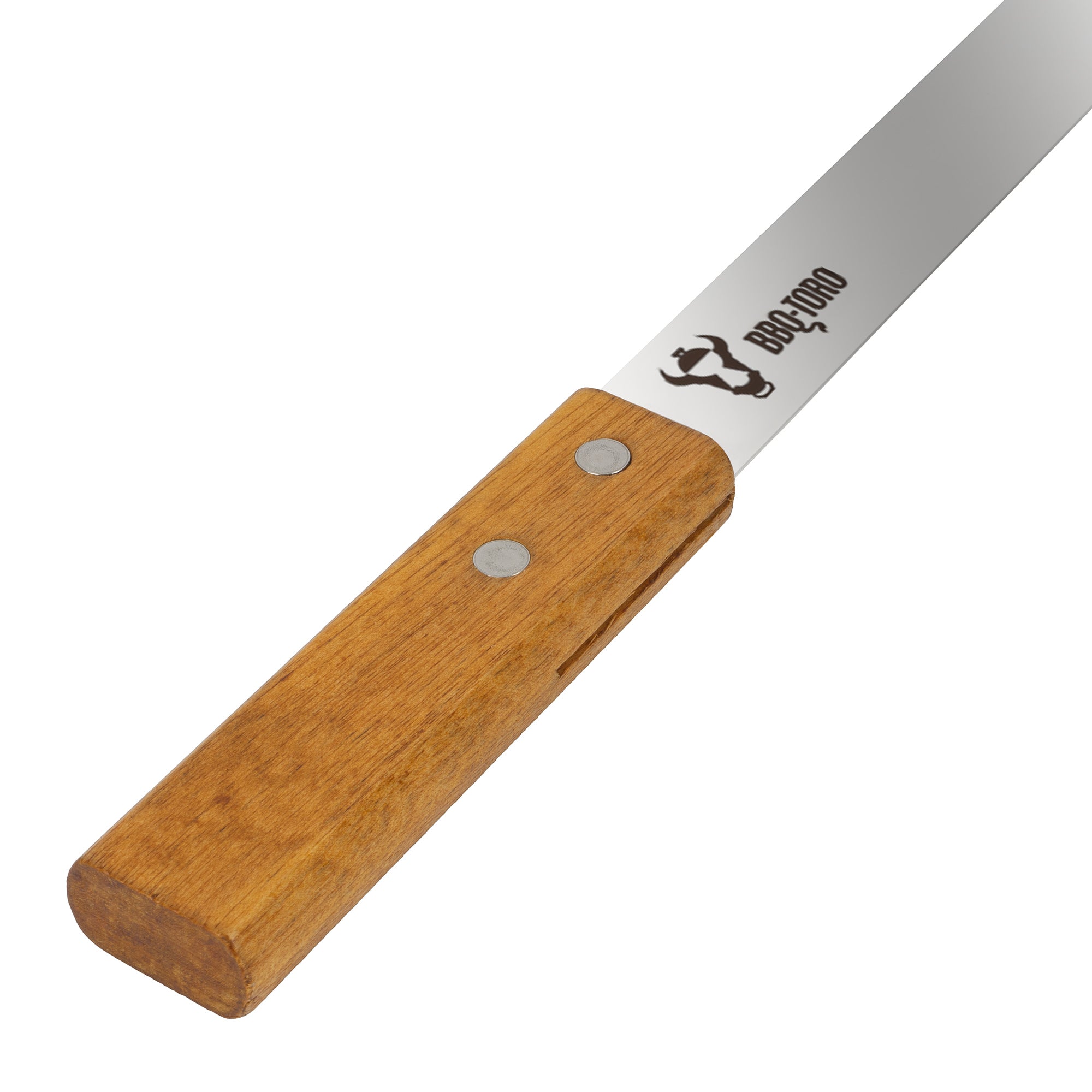 Brochettes pour barbecue, lot de 10, en acier inoxydable, avec manche en bois