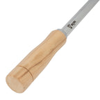 Brochettes pour barbecue, lot de 10, en acier inoxydable, avec manche en bois