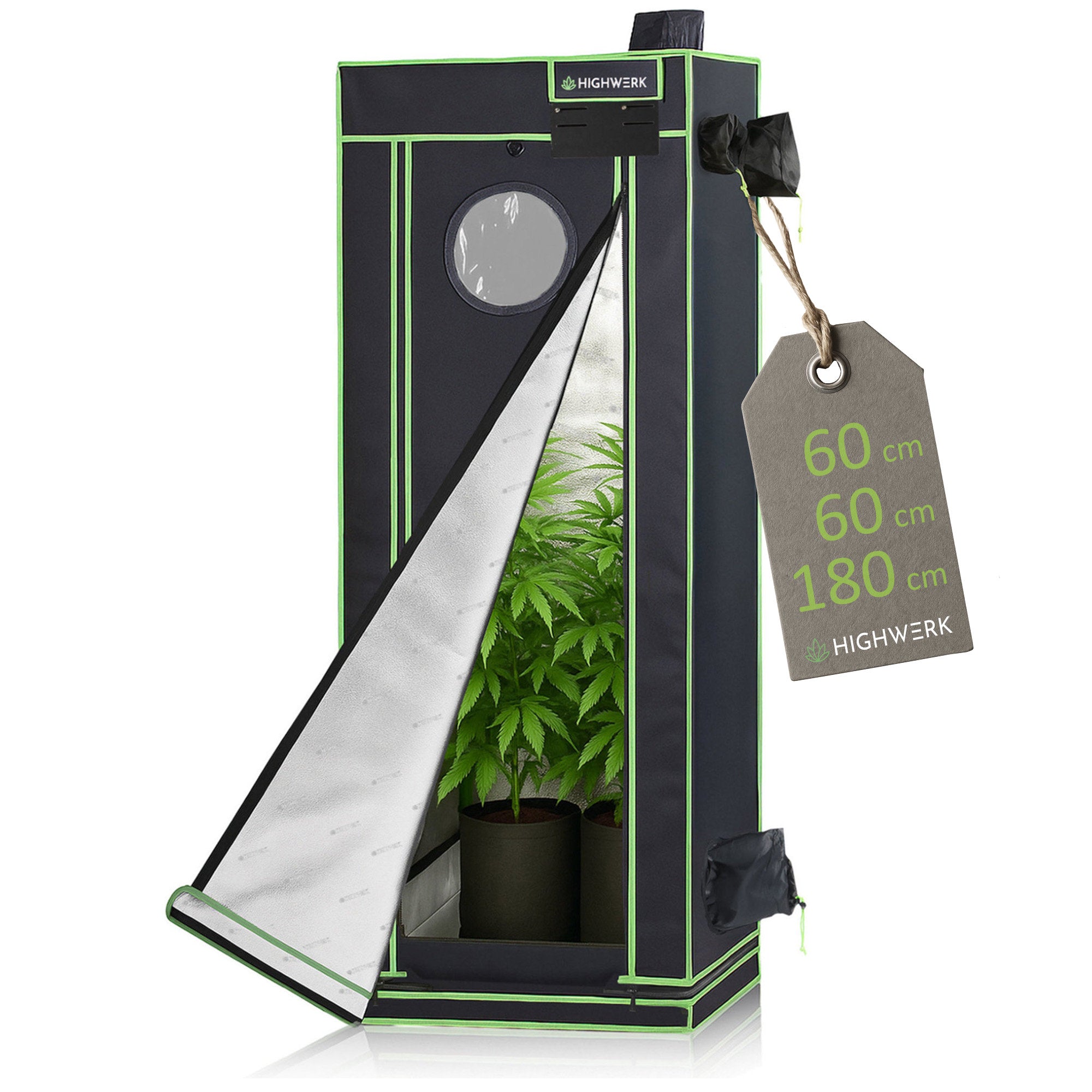 Grow tent, black/green, indoor plant cultivation