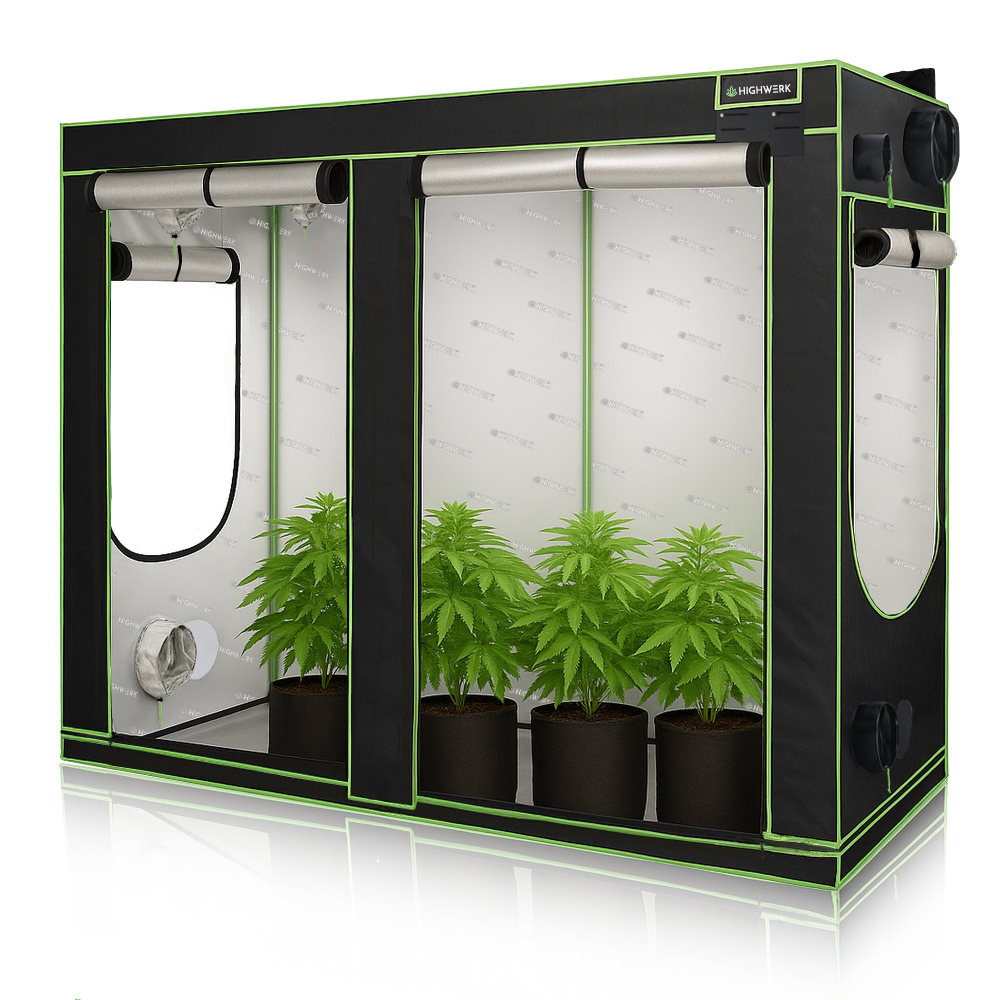 Grow tent, black/green, indoor plant cultivation