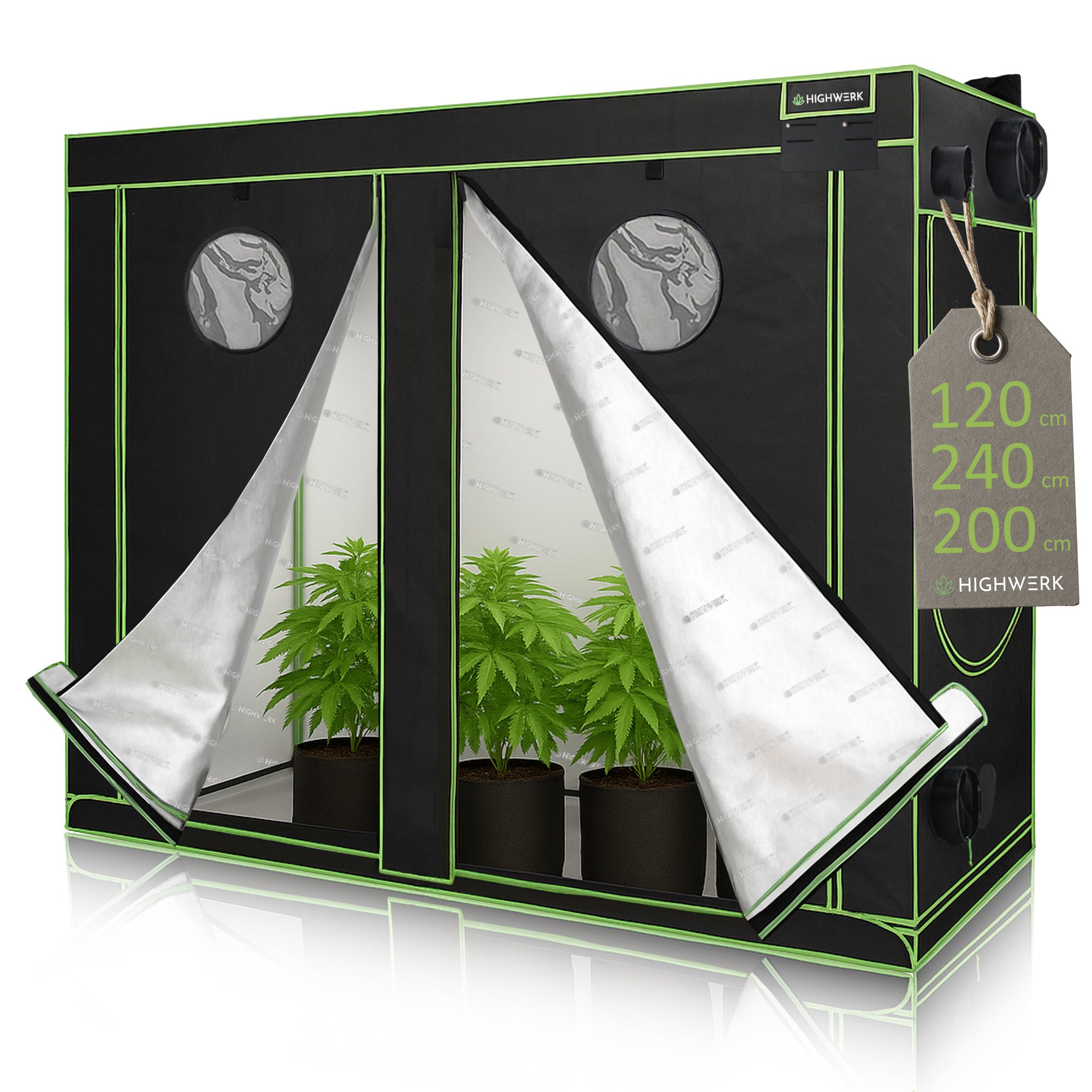 Grow tent, black/green, indoor plant cultivation