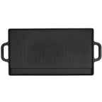 Reversible plate, 50 x 23 x 1.5 cm, cast iron, with handles