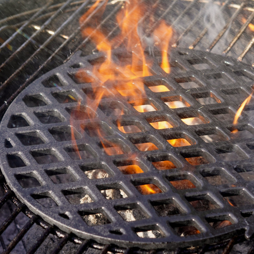Grille de barbecue, Ø 30 cm, en fonte, pour barbecue kettle de 57 cm
