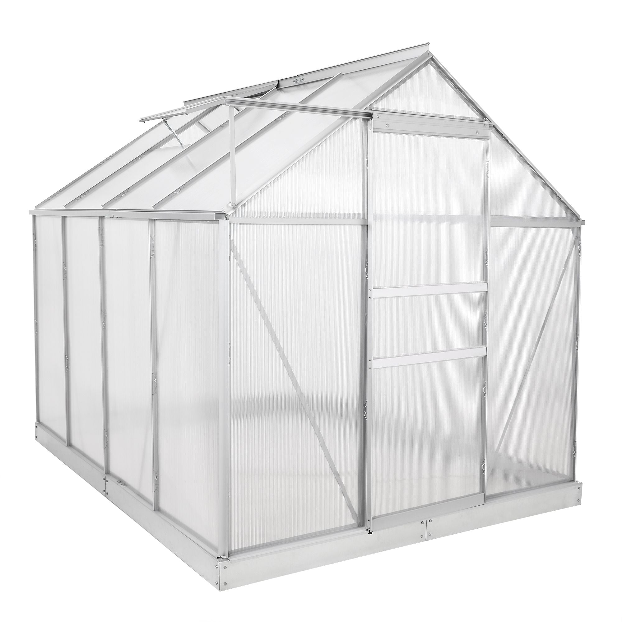 Serre, 250 x 190 cm, panneaux de 6 mm, 4,75 m², aluminium