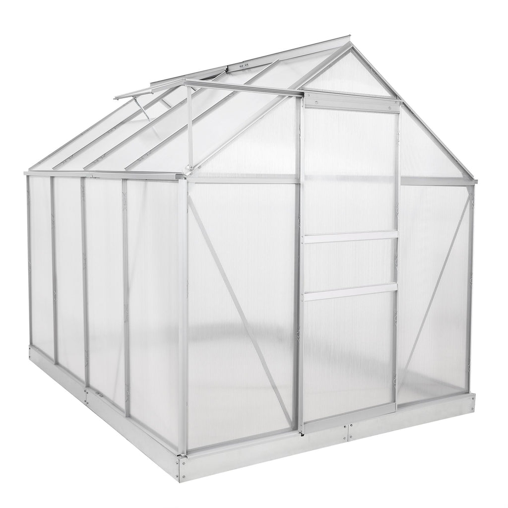 Serre, 250 x 190 cm, panneaux de 4 mm, aluminium