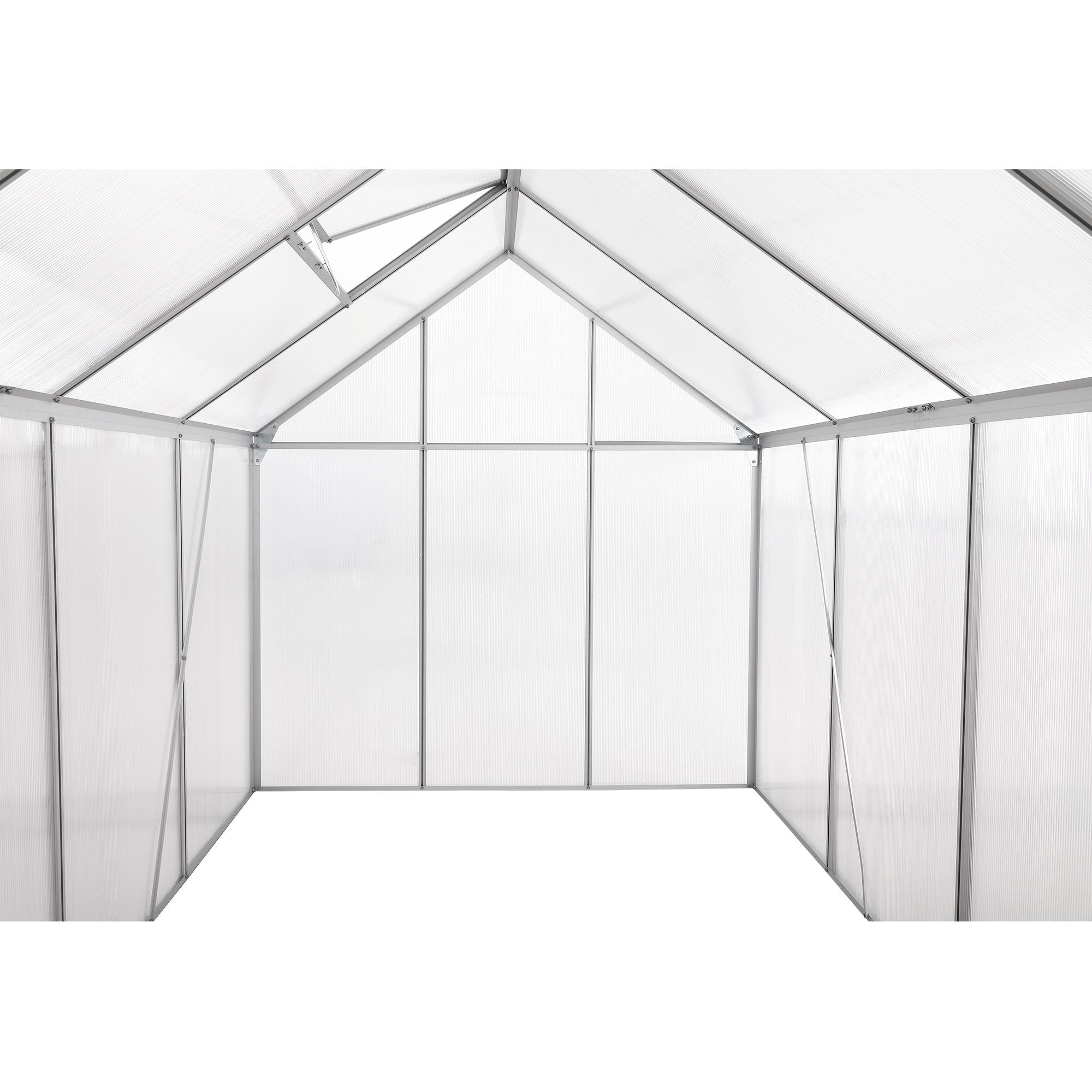 Serre, 250 x 190 cm, panneaux de 6 mm, 4,75 m², aluminium