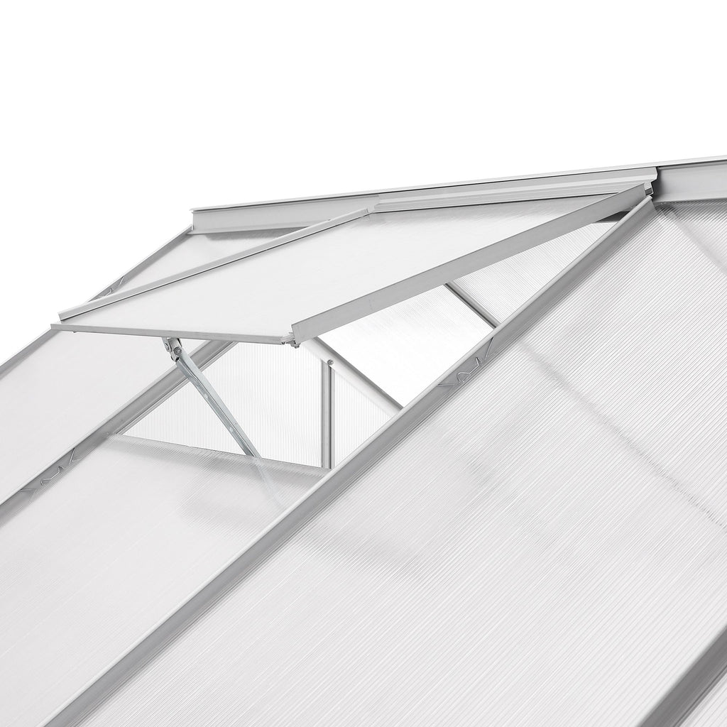 Serre, 250 x 190 cm, panneaux de 6 mm, 4,75 m², aluminium