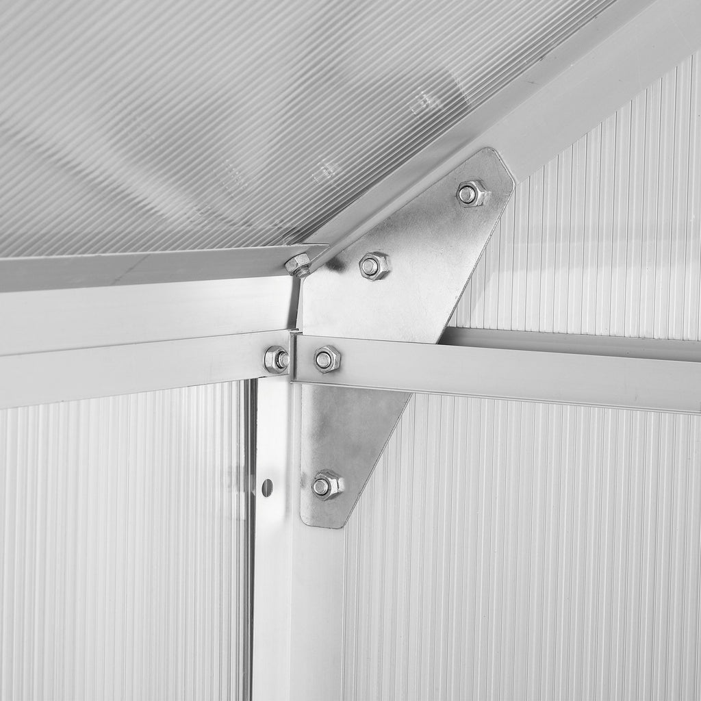 Serre, 250 x 190 cm, panneaux de 4 mm, aluminium