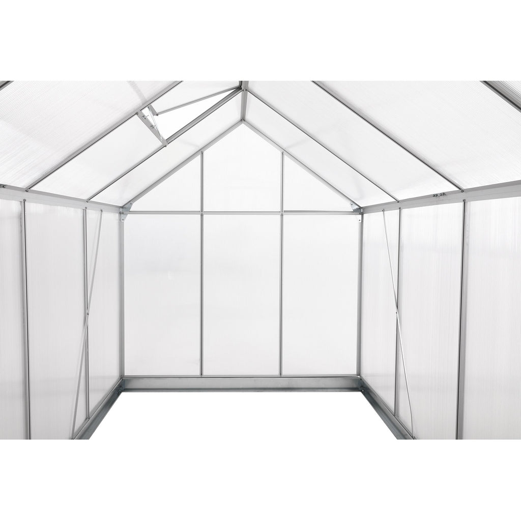 Serre, 380 x 190 cm, panneaux de 6 mm, 7,22 m², aluminium