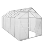 Greenhouse, 380 x 190 cm, 6 mm panels, 7.22 m², aluminum