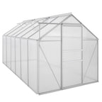 Greenhouse, 380 x 190 cm, 6 mm panels, 7.22 m², aluminum