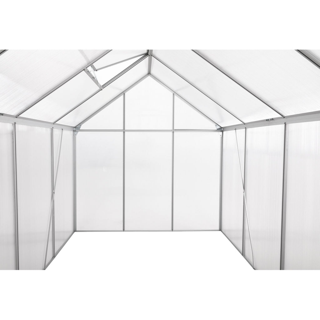 Serre, 380 x 190 cm, panneaux de 6 mm, 7,22 m², aluminium