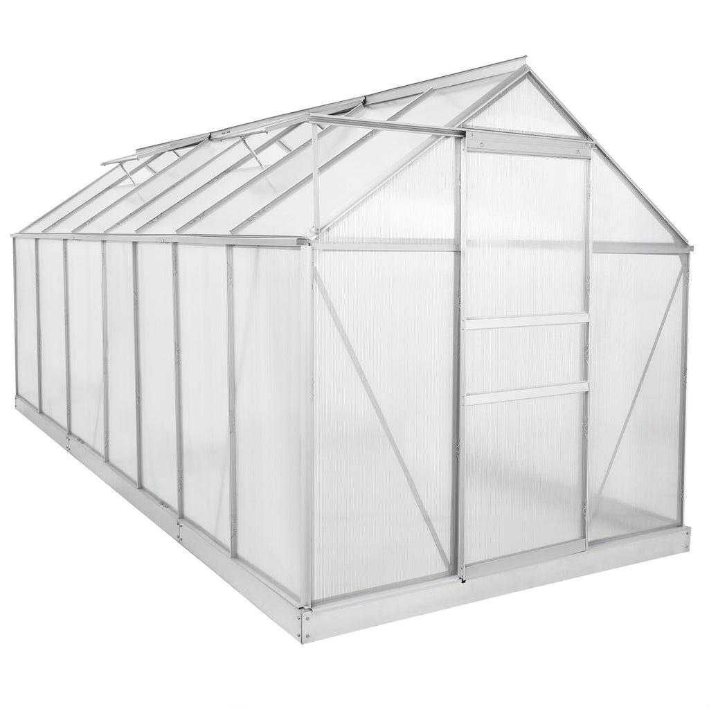 Serre, 430 x 190 cm, panneaux de 6 mm, 8,17 m², aluminium