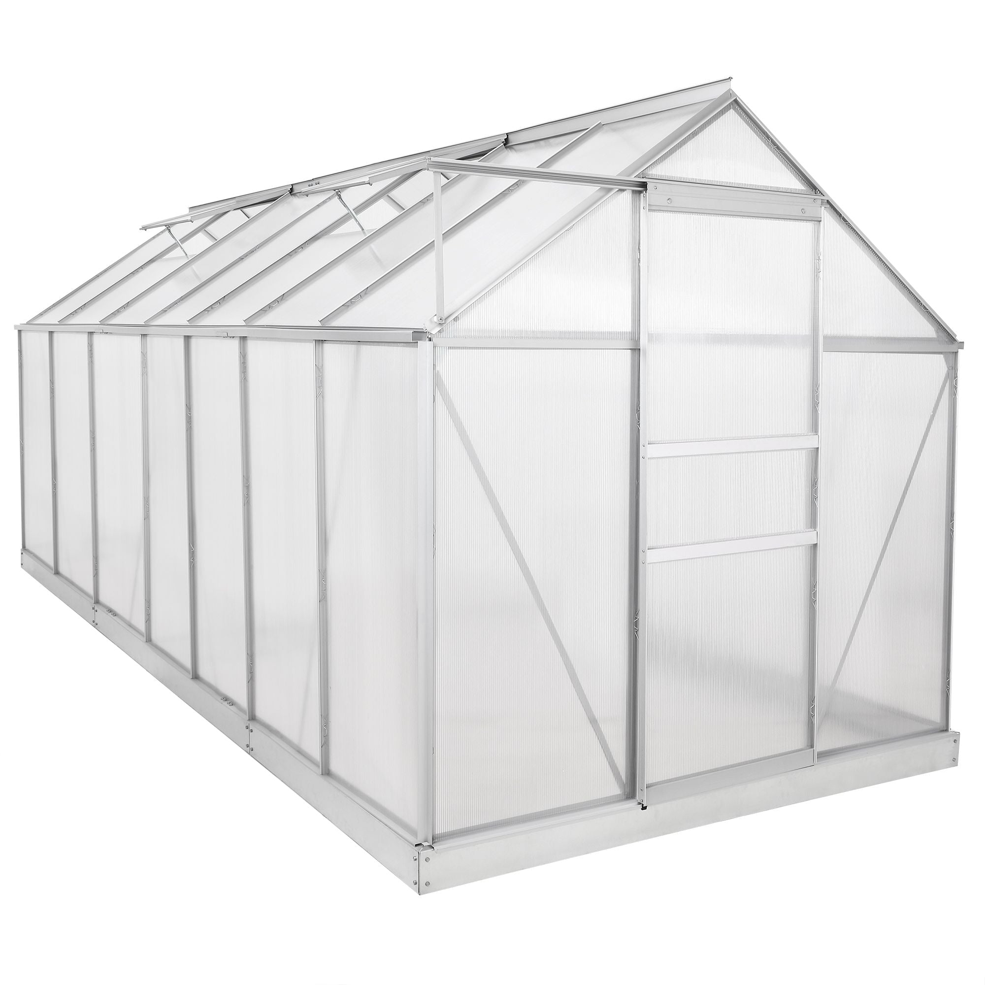 Serre, 430 x 190 cm, panneaux de 6 mm, 8,17 m², aluminium