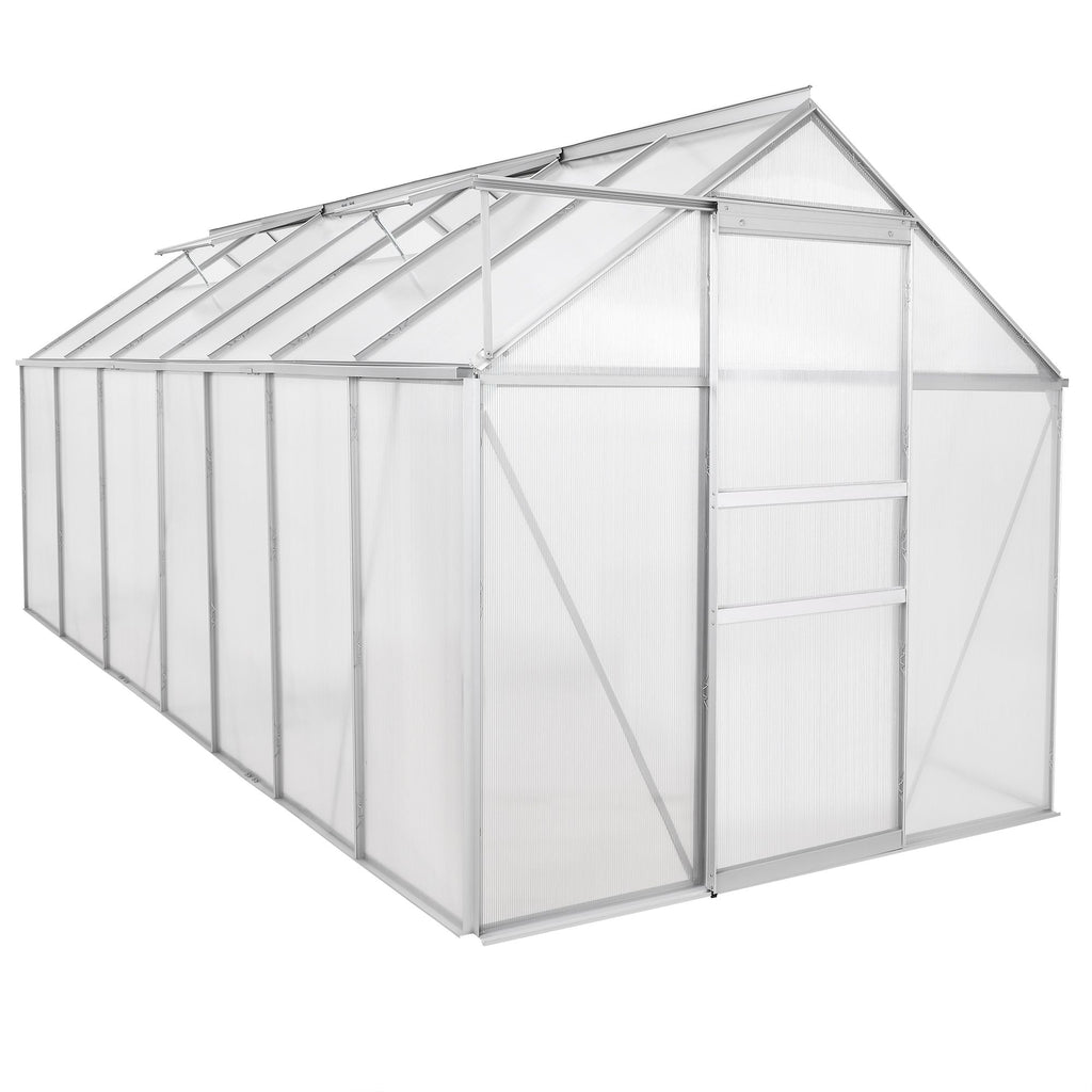 Serre, 430 x 190 cm, panneaux de 6 mm, 8,17 m², aluminium