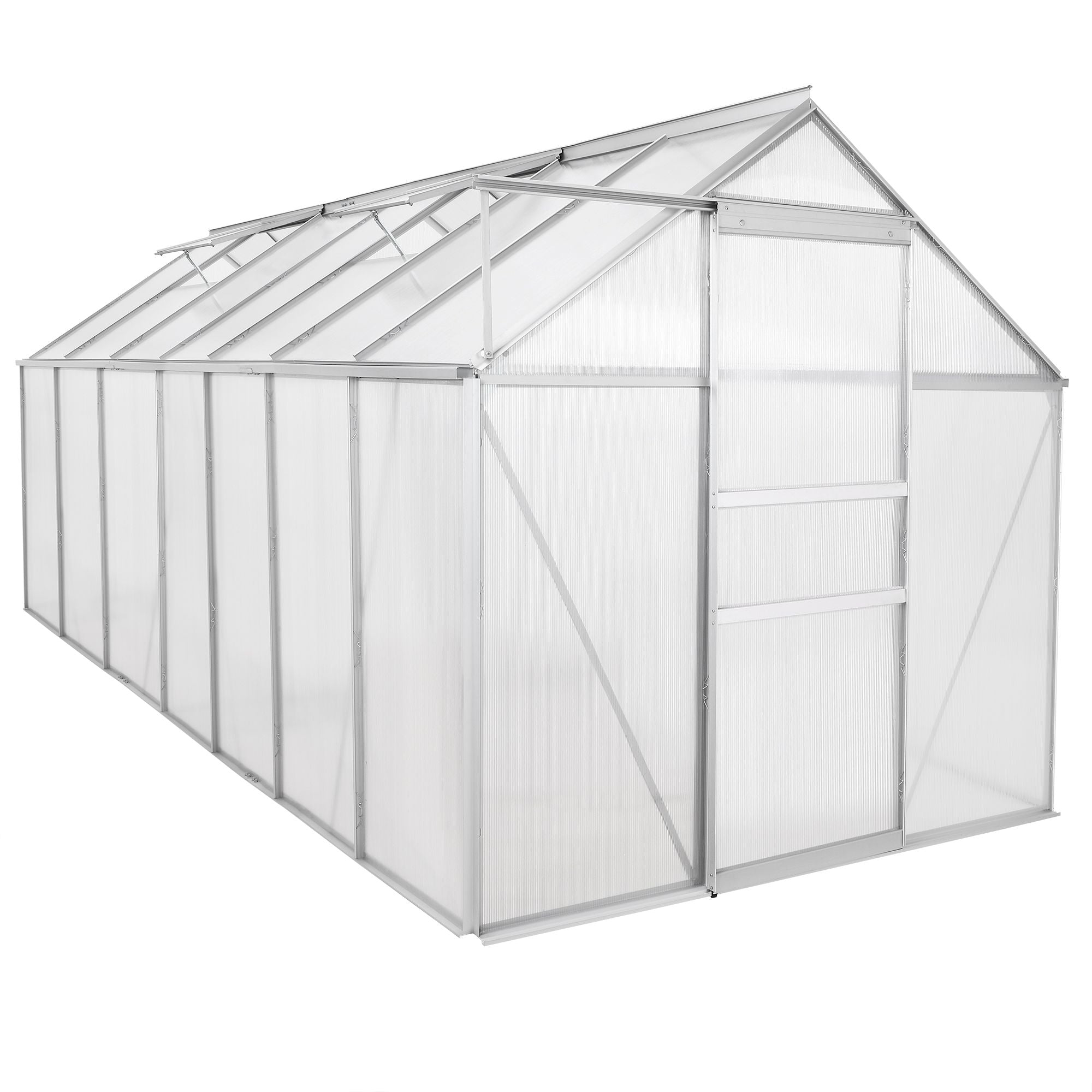 Serre, 430 x 190 cm, panneaux de 6 mm, 8,17 m², aluminium