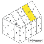 Twin-wall polycarbonate sheet, 4 mm, 113 x 60.5 cm, replacement sheet #2