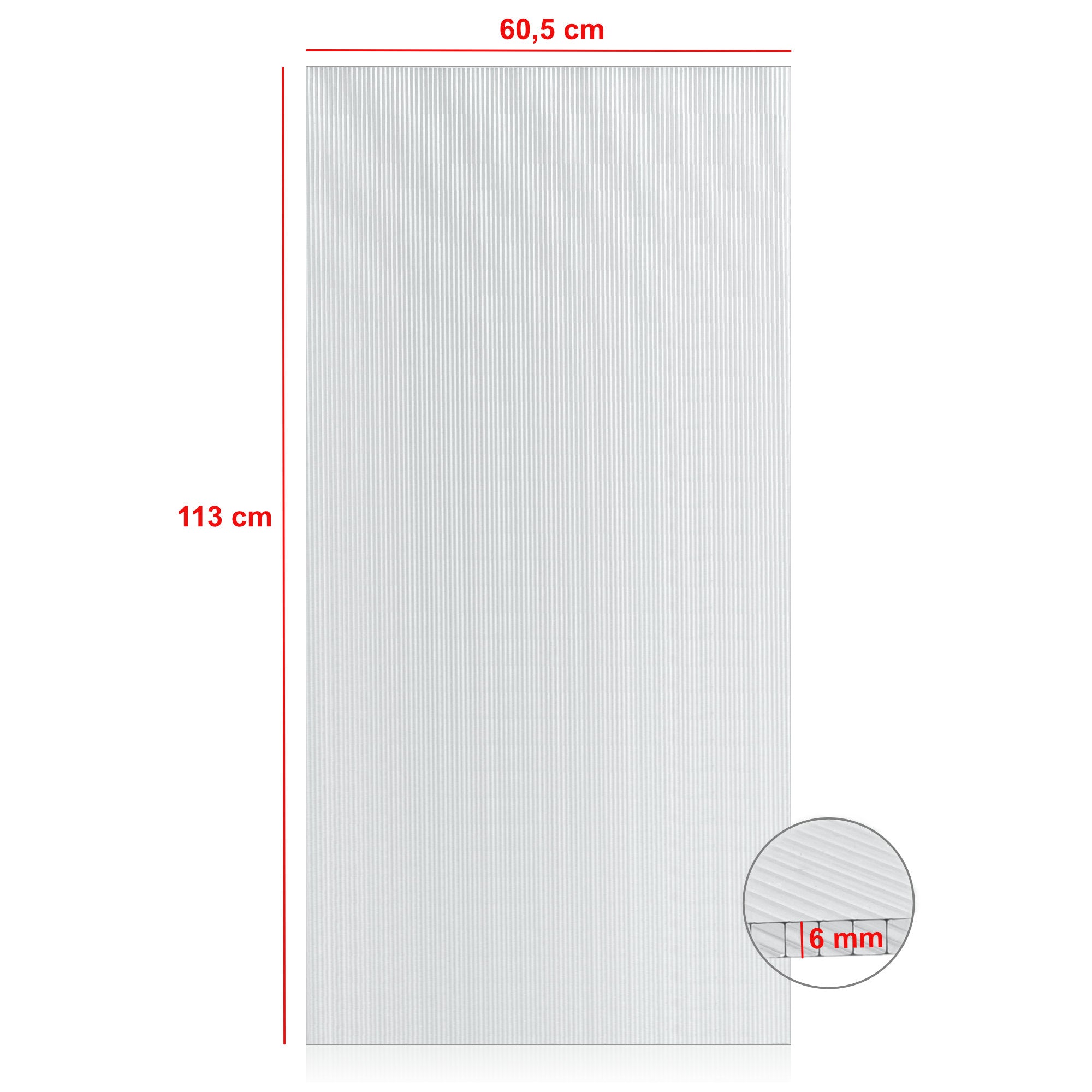 Plaque alvéolaire, 6 mm, 113 x 60,5 cm, plaque de remplacement n° 2