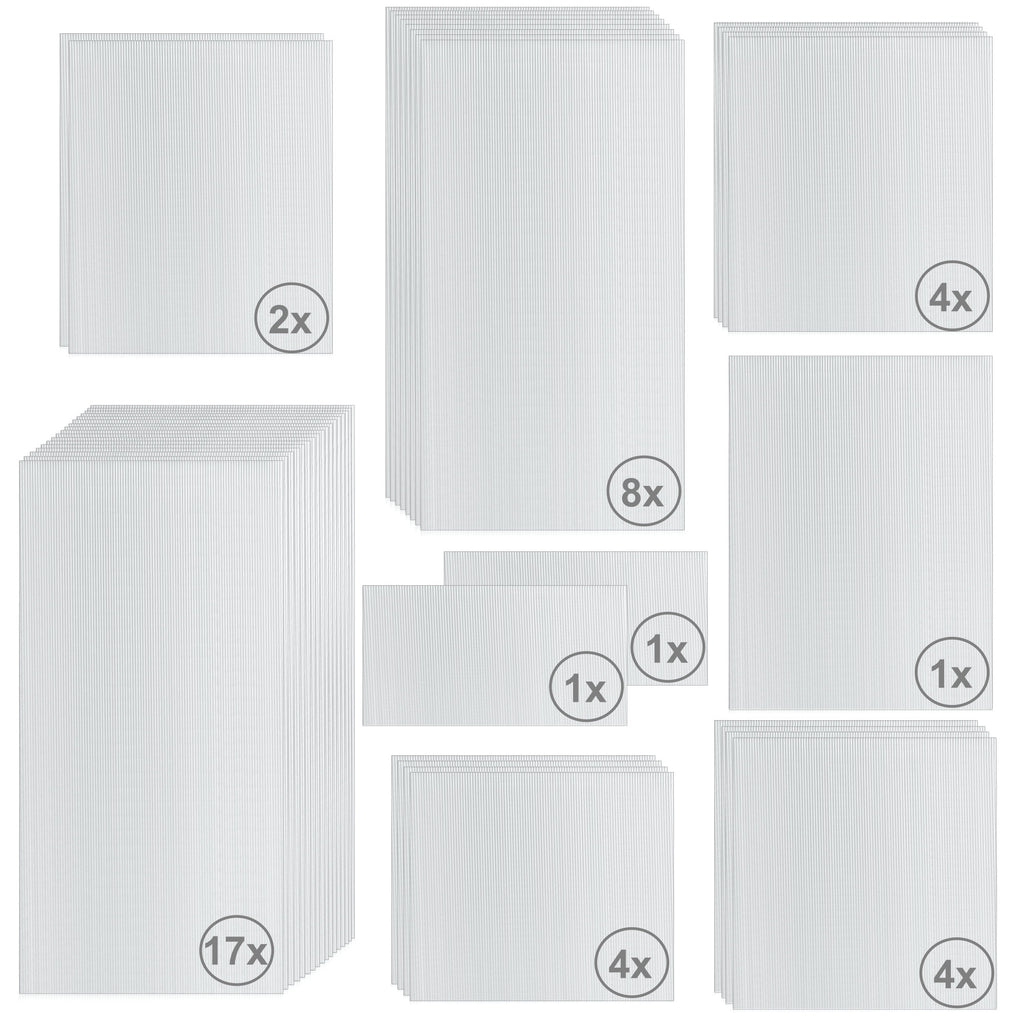 Plaques de polycarbonate alvéolaire, lot de 42, 6 mm, plaques de remplacement