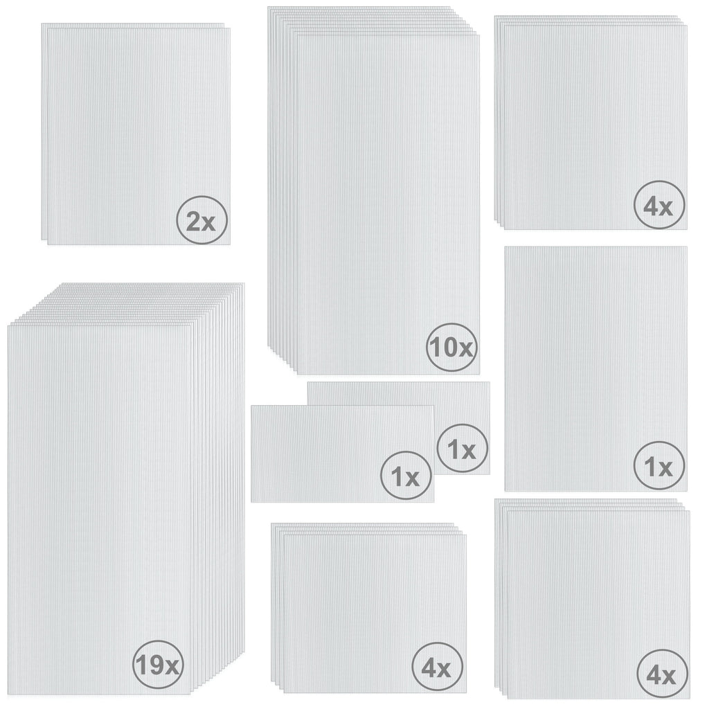 Plaques de polycarbonate alvéolaire, lot de 46, 6 mm, plaques de remplacement