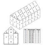 Plaques de polycarbonate alvéolaire, lot de 46, 6 mm, plaques de remplacement
