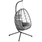 Fauteuil suspendu, assise ronde, structure comprise