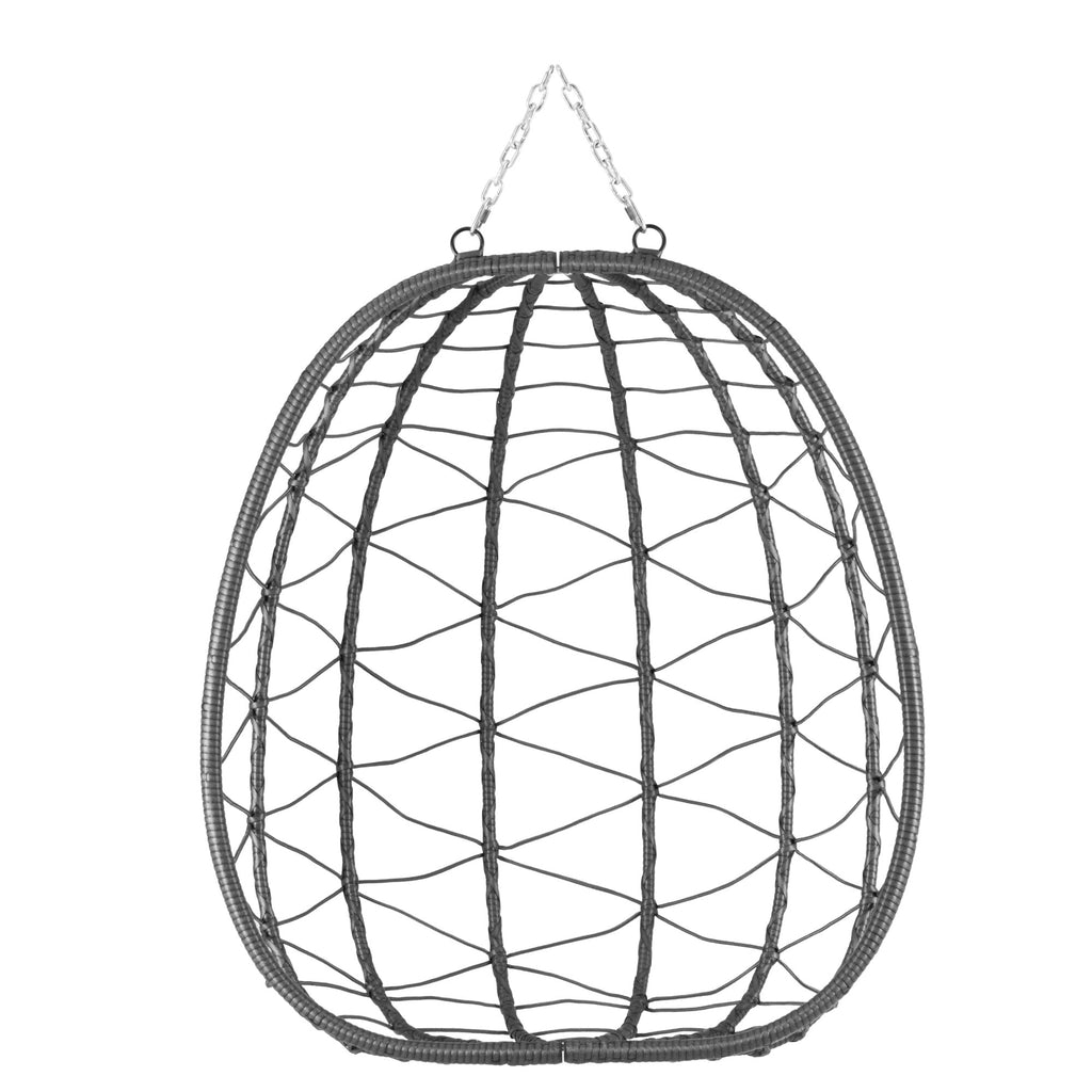 Fauteuil suspendu, assise ronde, structure comprise