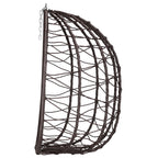 Fauteuil suspendu, assise ronde, structure comprise