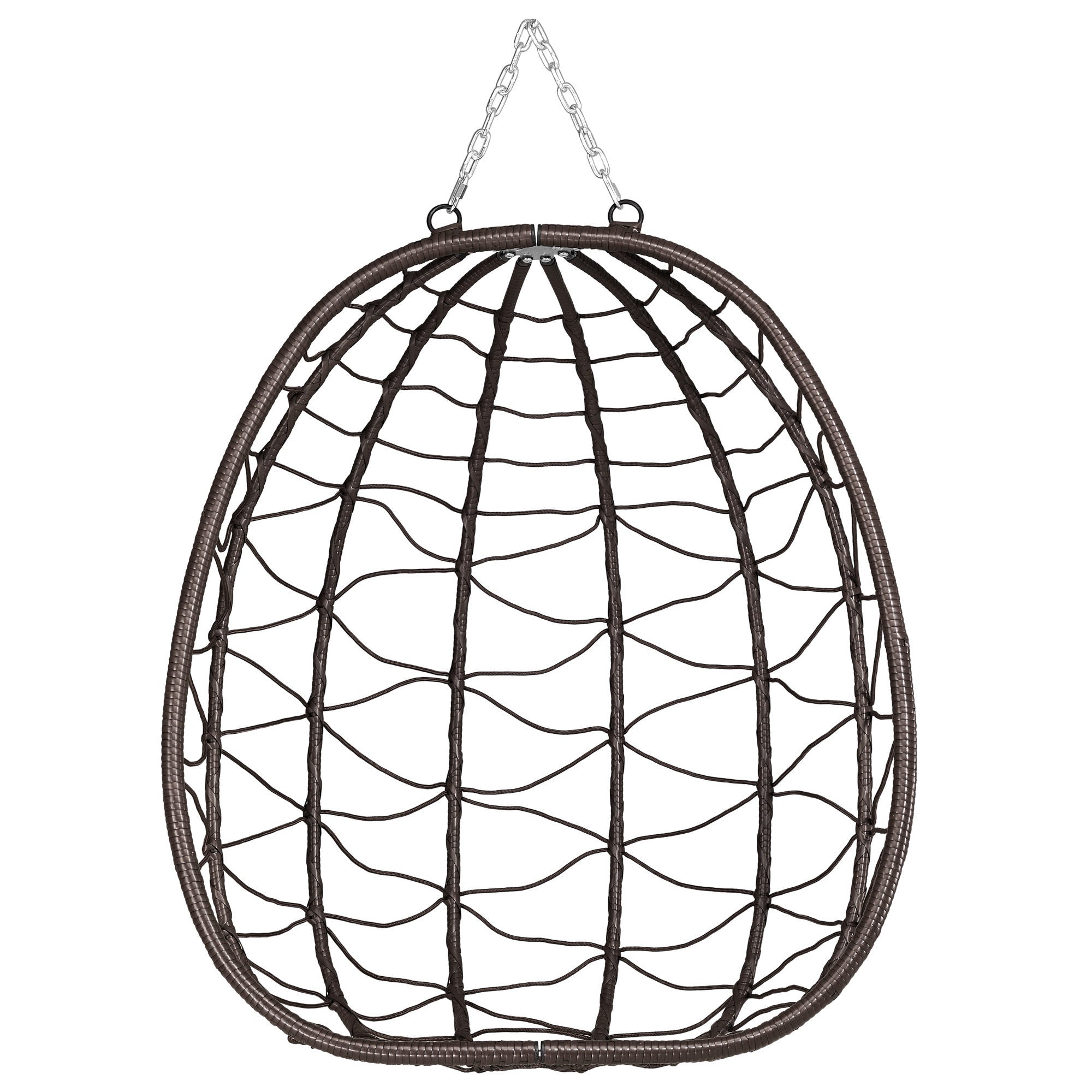 Fauteuil suspendu, assise ronde, structure comprise