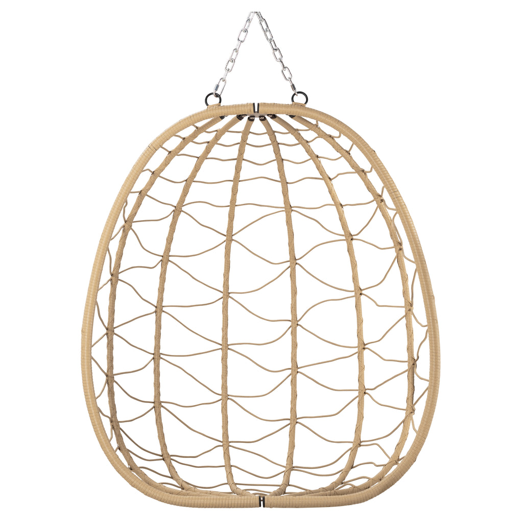 Fauteuil suspendu, assise ronde, structure comprise