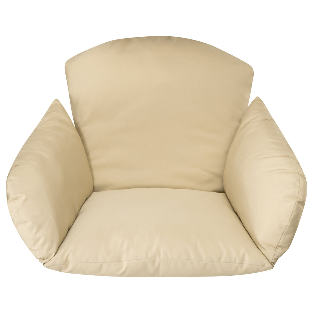 Fauteuil suspendu, assise ronde, structure comprise