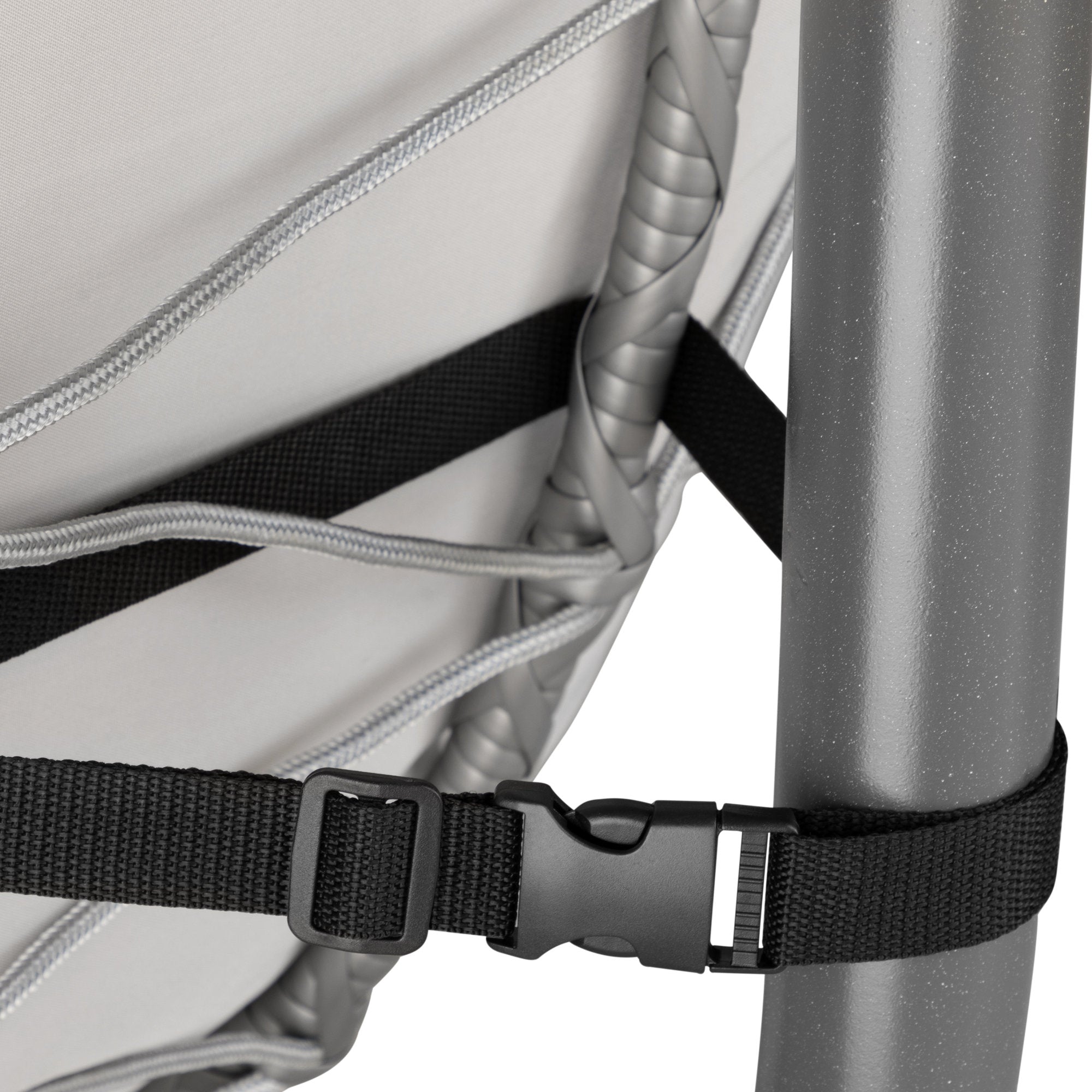 Fauteuil suspendu, assise ronde, structure comprise