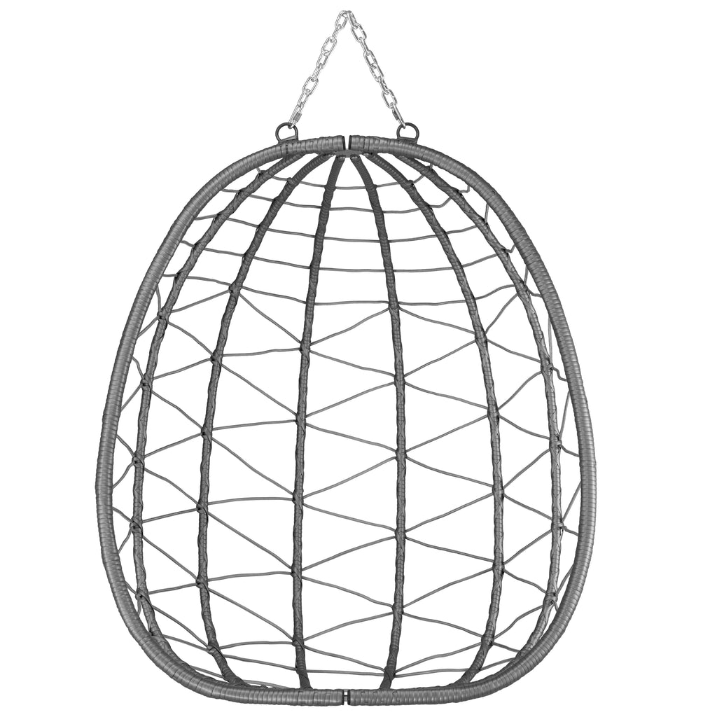 Fauteuil suspendu, assise ronde, structure comprise