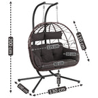 Fauteuil suspendu XXL, pour 2 personnes, structure incluse