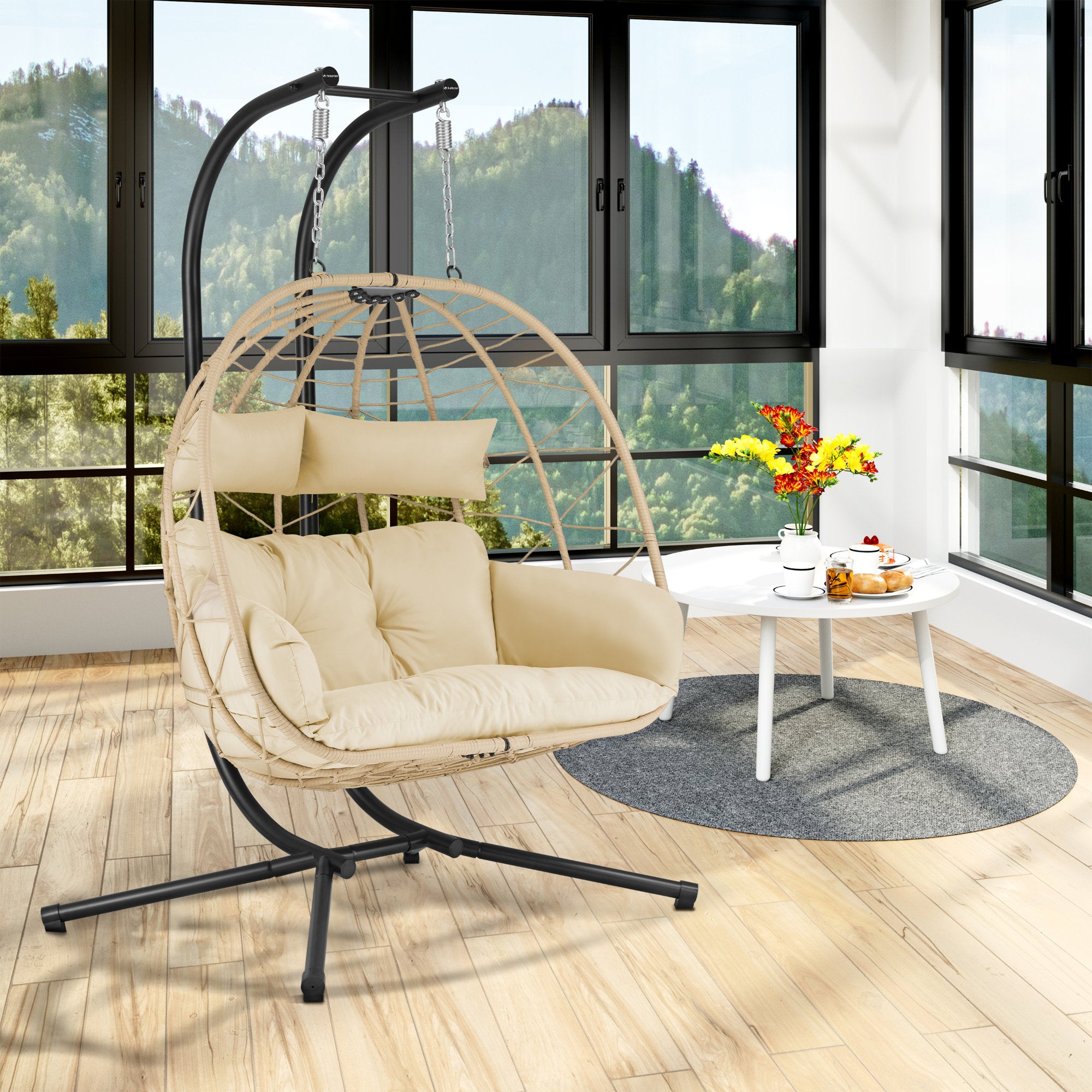 Fauteuil suspendu XXL, pour 2 personnes, structure incluse