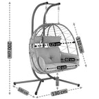 Fauteuil suspendu XXL, pour 2 personnes, structure incluse