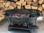Marmite à griller, 50 x 25 x 23 cm, en fonte, avec grille, style Hibachi