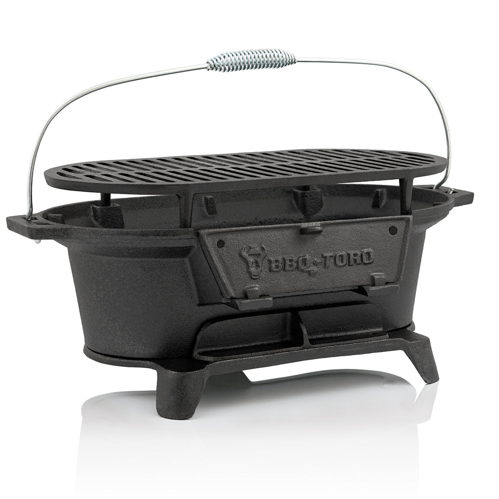 Grilltopf, 50 x 25 x 23 cm, Gusseisen, inkl. Grillrost, Hibachi Style