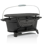 Marmite à griller, 50 x 25 x 23 cm, en fonte, avec grille, style Hibachi