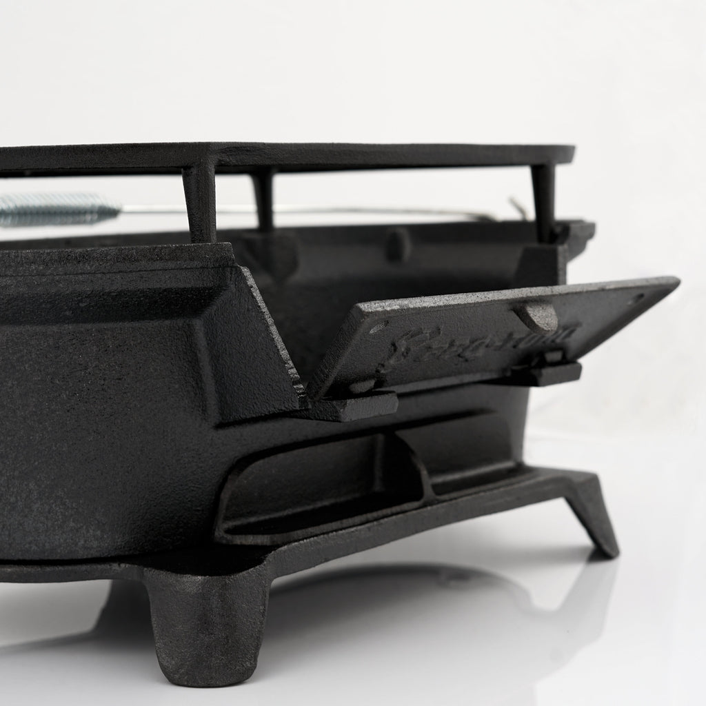 Grilltopf, 50 x 25 x 23 cm, Gusseisen, inkl. Grillrost, Hibachi Style