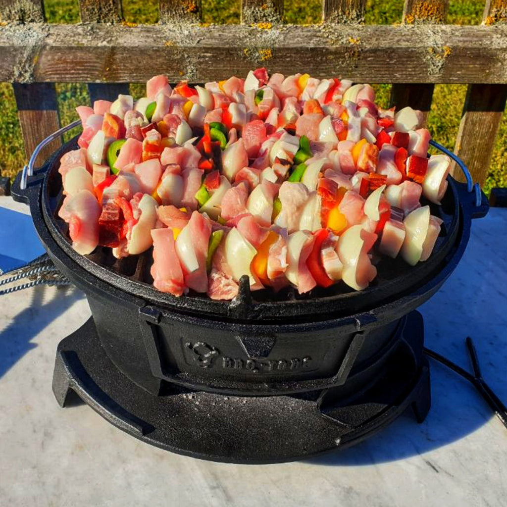 Grilltopf, Gusseisen, inkl. Grillrost, Hibachi Style